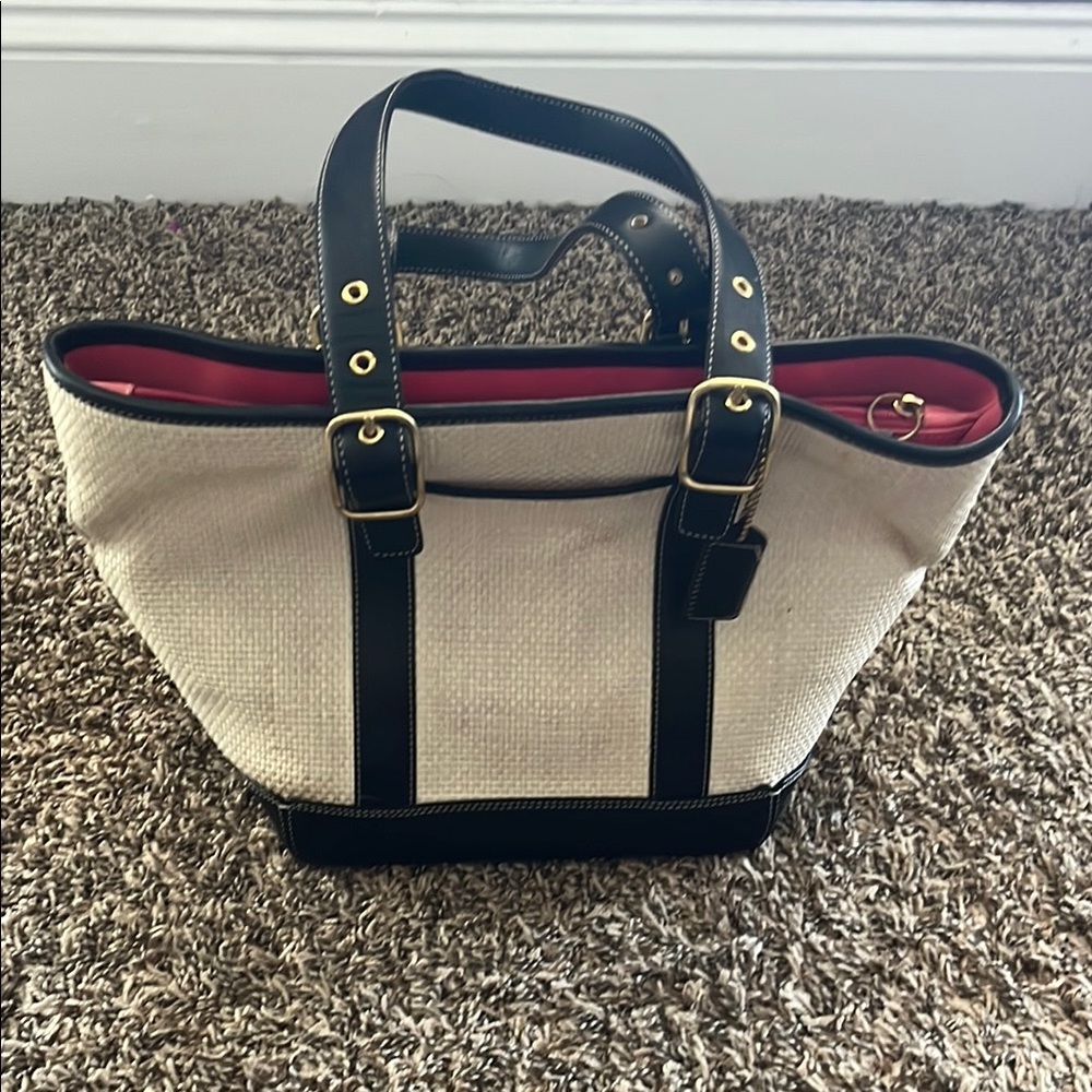 Stylish Canvas and Leather Tote Bag